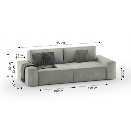 Диван Босс 2-х модульный прямой 008