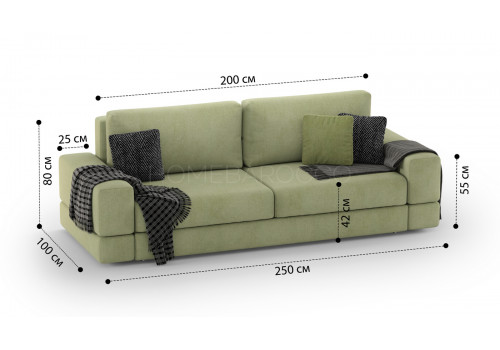 Диван  Даллас Евро прямой TESLA 008