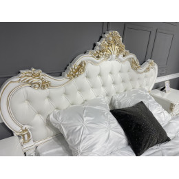 Кровать Натали + 2 тумбы прикроватные Флоренция белый глянец 