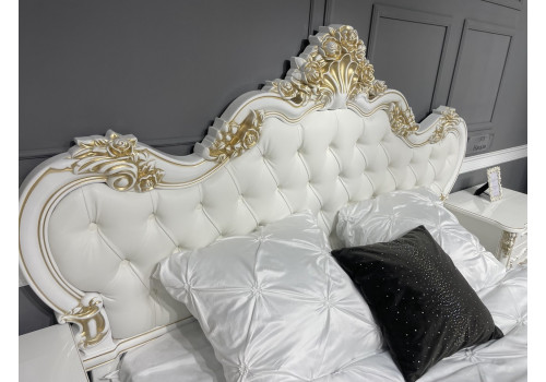 Кровать Натали + 2 тумбы прикроватные Флоренция белый глянец 