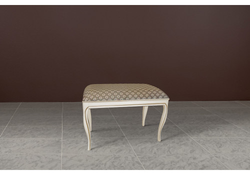 Банкетка малая Неаполь, Молочный/Патина Золото без структуры дерева