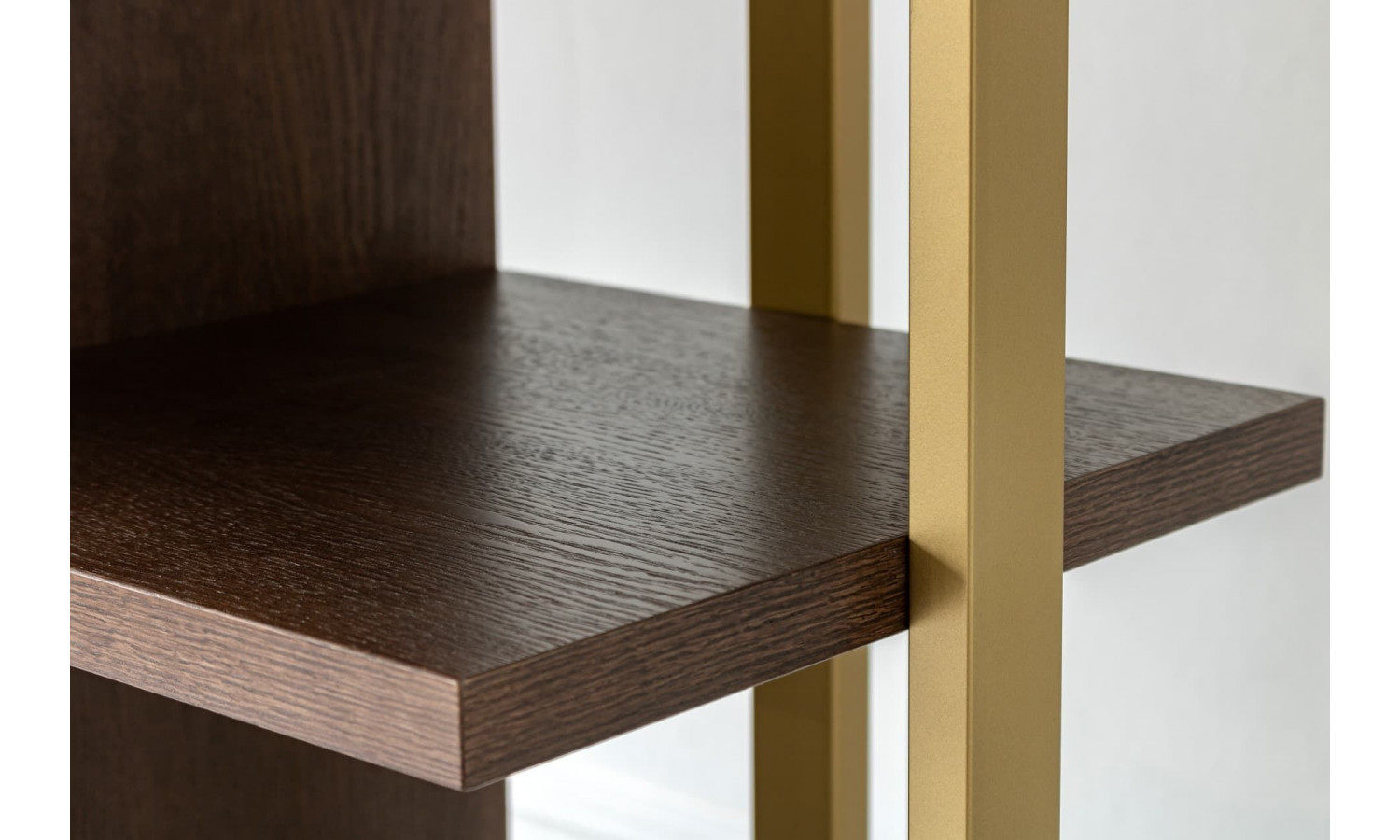 Стеллаж Тоскана, дуб табакко/латунь