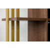 Стеллаж Тоскана, дуб табакко/латунь