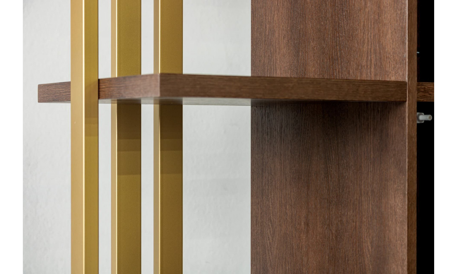 Стеллаж Тоскана, дуб табакко/латунь