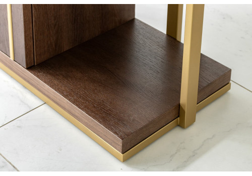 Стеллаж Тоскана, дуб табакко/латунь