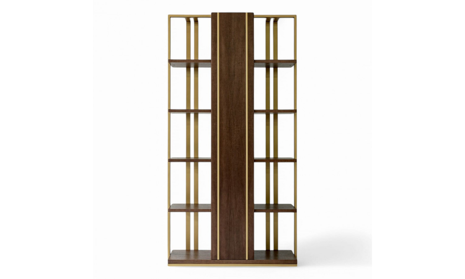 Стеллаж Тоскана, дуб табакко/латунь