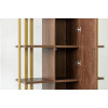 Стеллаж Тоскана, дуб табакко/латунь
