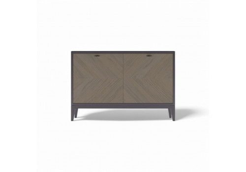 Комод 2х ств. Альба, Пепельный/Мокко