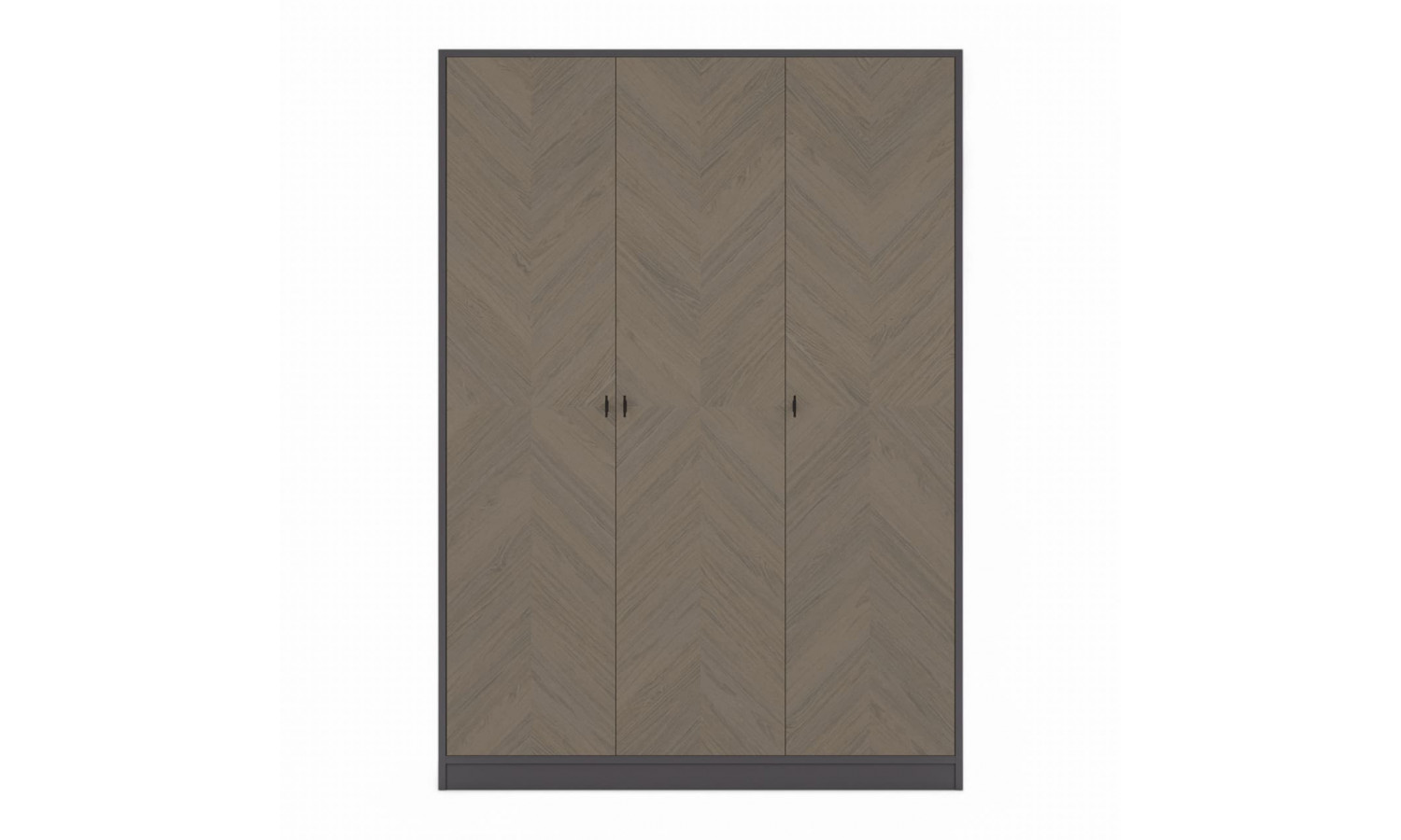 Шкаф 3х створчатый Альба, Пепельный/Мокко