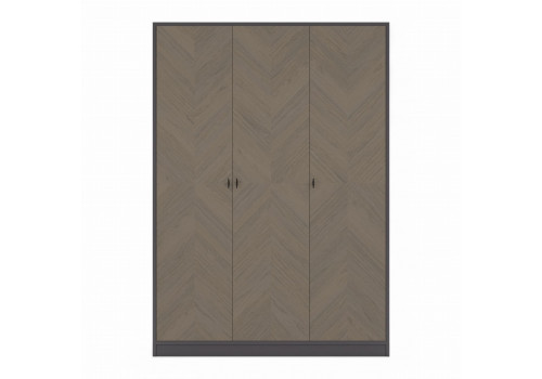 Шкаф 3х створчатый Альба, Пепельный/Мокко