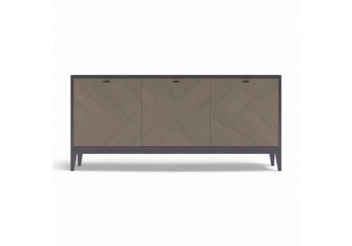Комод 3х ств. Альба, Пепельный/Мокко