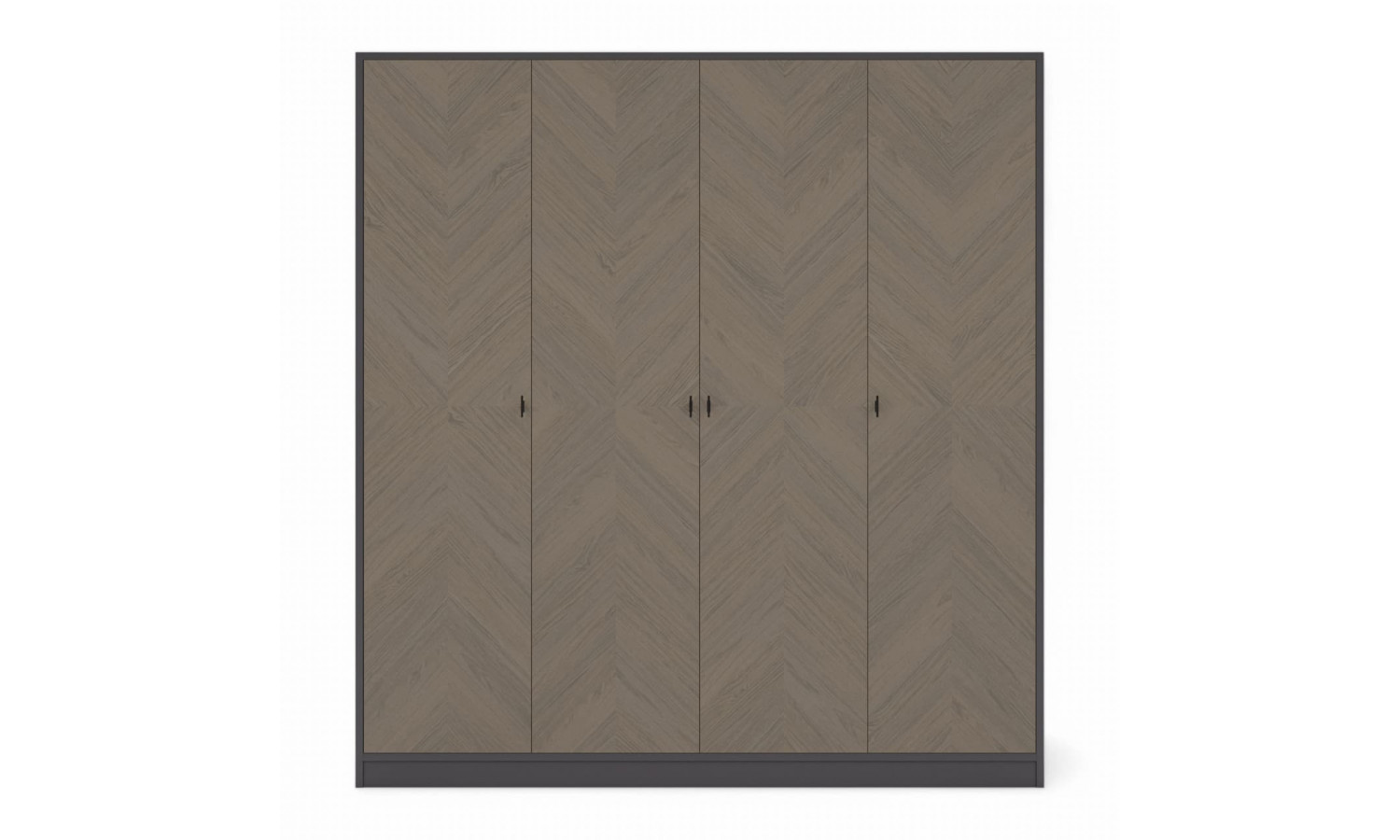 Шкаф 4х створчатый Альба, Пепельный/Мокко