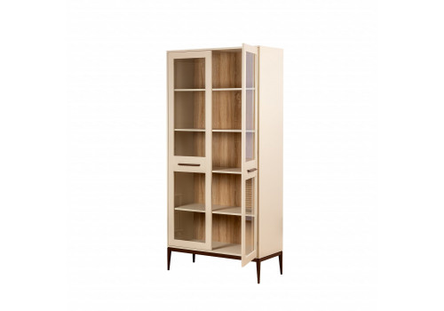 Витрина 2-х дверная Анкона, Крем