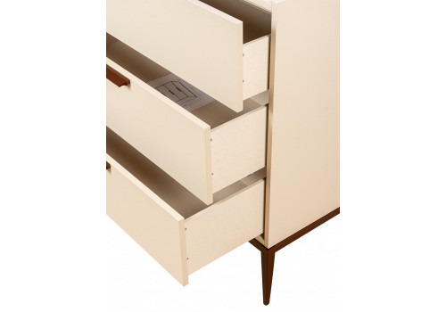 Комод 6 ящиков Анкона, Крем