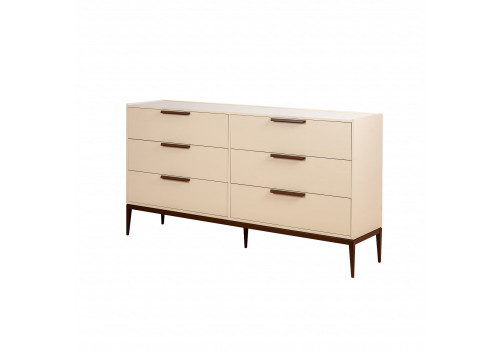Комод 6 ящиков Анкона, Крем