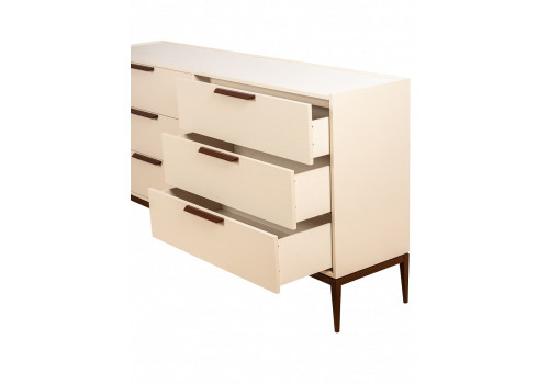 Комод 6 ящиков Анкона, Крем