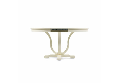 Стол круглый раскладной, вставка 40 см., диаметр 110 Бруклин, Молочный