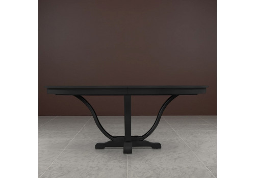 Стол овальный раскладной, вставка 40 см, Бруклин, Черный