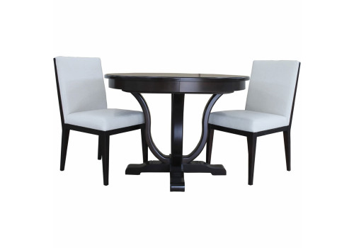 Стол круглый раскладной, вставка 40 см., диаметр 110 Бруклин, Черный