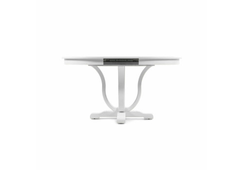 Стол круглый раскладной, вставка 40 см., диаметр 110 Бруклин, Белый