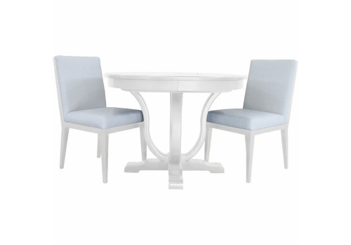 Стол круглый раскладной, вставка 40 см., диаметр 110 Бруклин, Белый