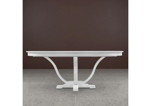Стол овальный раскладной, вставка 40 см, Бруклин, Белый