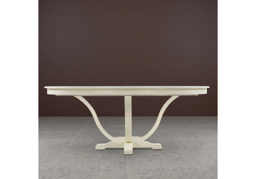 Стол овальный раскладной, вставка 40 см, Бруклин, Молочный