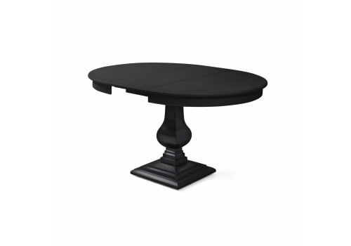 Стол круглый раскладной, вставка 40 см, Бруклин, Черный