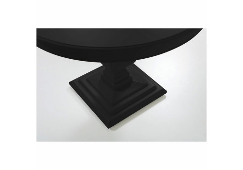Стол круглый раскладной, вставка 40 см, Бруклин, Черный