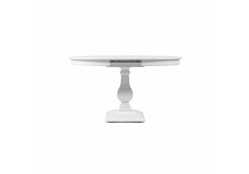 Стол круглый раскладной, вставка 40 см, Бруклин, Белый