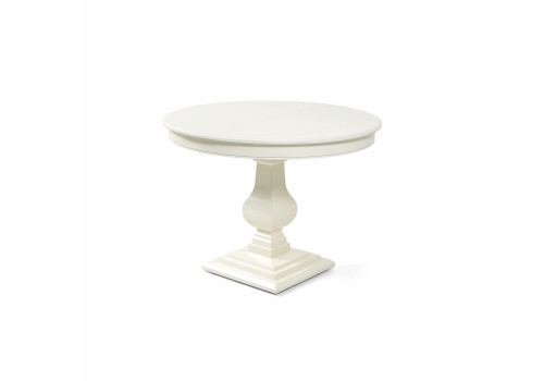 Стол круглый раскладной, вставка 40 см, Бруклин, Молочный