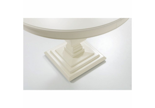 Стол круглый раскладной, вставка 40 см, Бруклин, Молочный