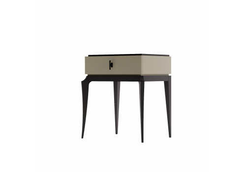 Тумба прикроватная с 1 ящиком Флоренция, Оливковый/Черный