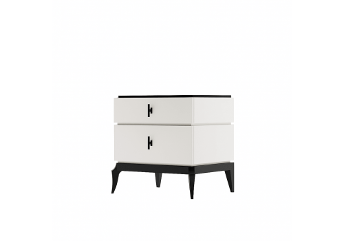 Тумба прикроватная Флоренция, Молочный/Черный