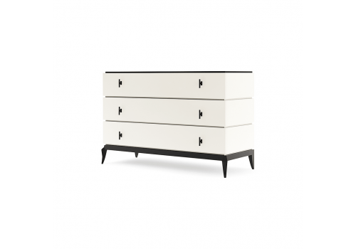 Комод Флоренция, Молочный/Черный