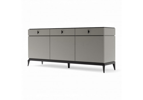Комод 3х створчатый Флоренция, Серый/Черный
