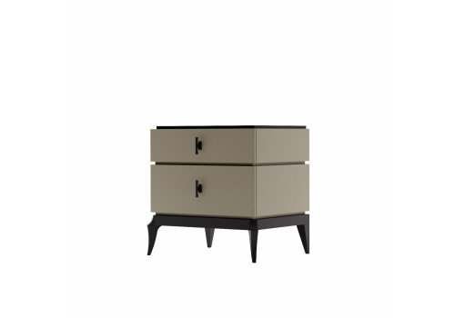 Тумба прикроватная Флоренция, Оливковый/Черный