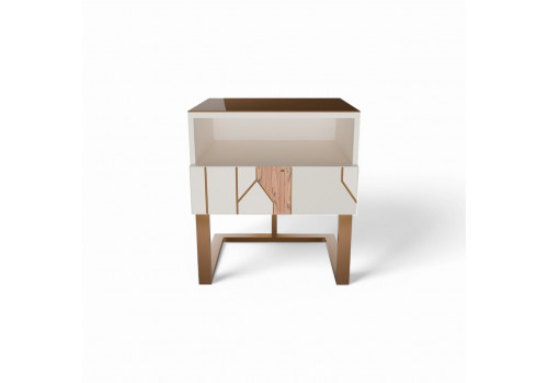 Тумба прикроватная 1 ящик Малевич, Бежевый левая