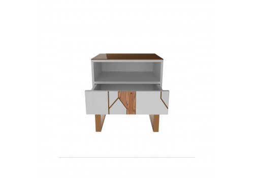 Тумба прикроватная 1 ящик Малевич, Бежевый левая