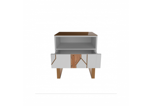 Тумба прикроватная 1 ящик Малевич, Бежевый правая