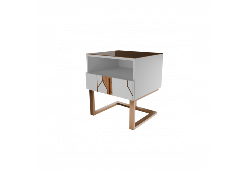 Тумба прикроватная 1 ящик Малевич, Бежевый левая