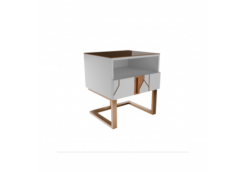 Тумба прикроватная 1 ящик Малевич, Бежевый правая