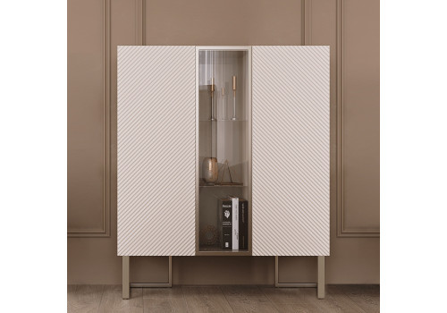 Комод высокий Моне Крем 3 ств