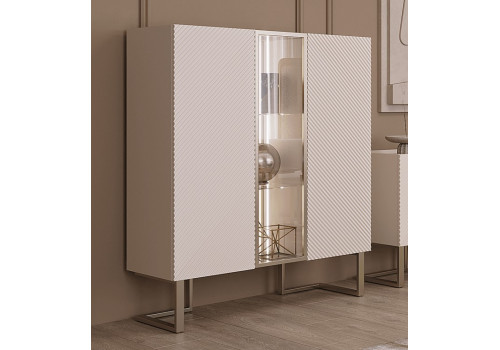 Комод высокий Моне Крем 3 ств