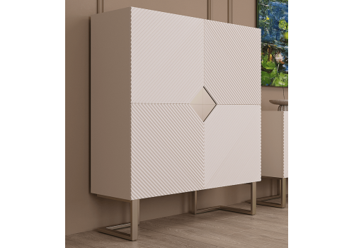 Комод высокий Моне Крем 4 ств