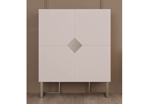 Комод высокий Моне Крем 4 ств