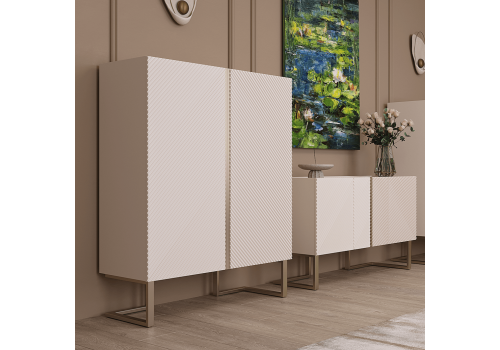 Комод высокий Моне Крем 2 ств