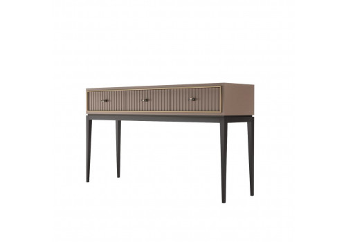 Консоль большая Ницца, Пудровый, фасад с фрезеровкой