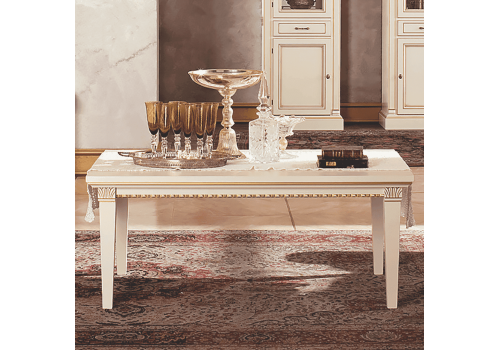 Столик журнальный Палермо Ваниль/Патина Золото со структурой дерева