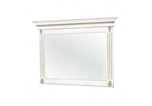 Зеркало Палермо Молочный/Патина Золото со структрой дерева